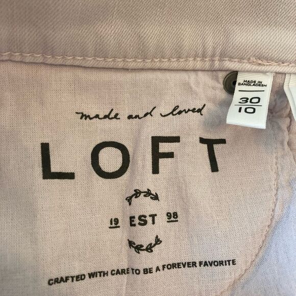 LOFT lavender modern skinny crop jeans w/cool raw hem NWOT run big for size - Picture 5 of 10